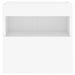 Comode TV de perete cu lumini LED, 2 buc., alb, 40x30x40 cm - WALTI WALTI