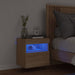 Comodă TV de perete cu lumini LED, stejar sonoma, 40x30x40 cm - WALTI WALTI