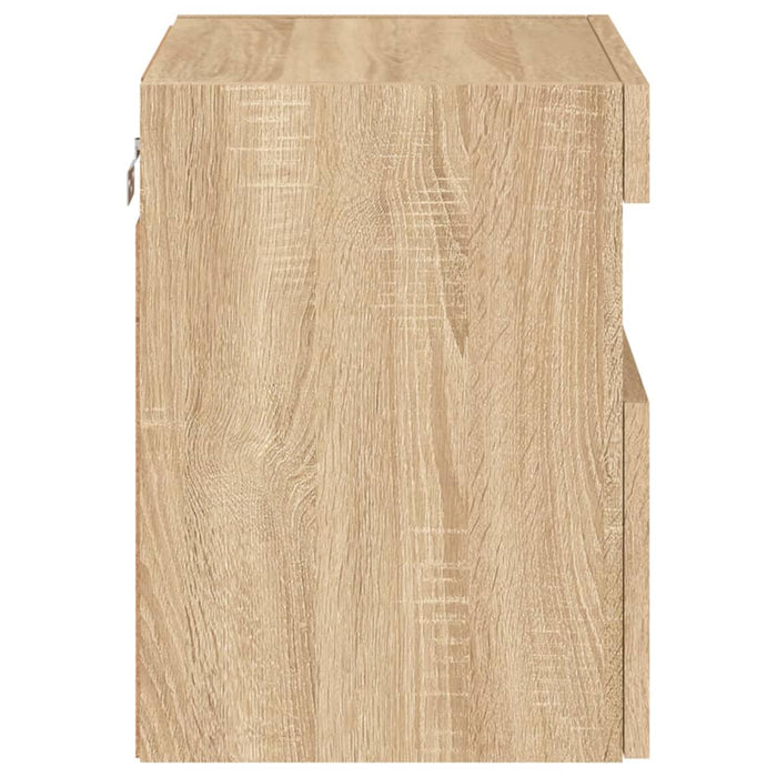 Comodă TV de perete cu lumini LED, stejar sonoma, 40x30x40 cm - WALTI WALTI