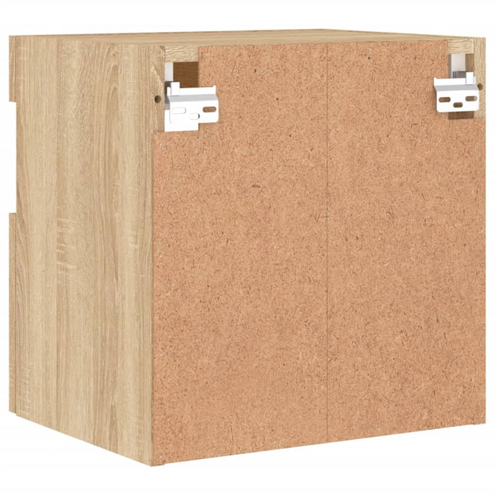 Comodă TV de perete cu lumini LED, stejar sonoma, 40x30x40 cm - WALTI WALTI