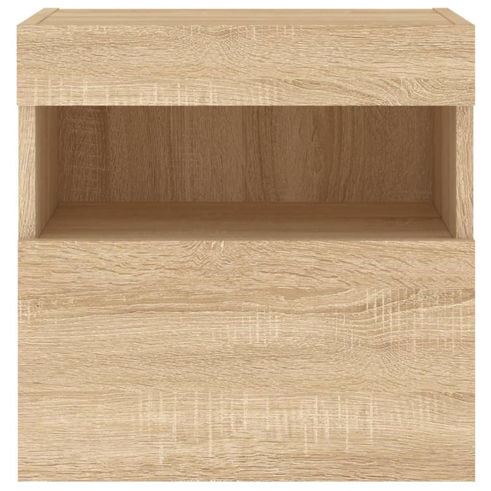 Comodă TV de perete cu LED, 2 buc. stejar sonoma, 40x30x40 cm - WALTI WALTI
