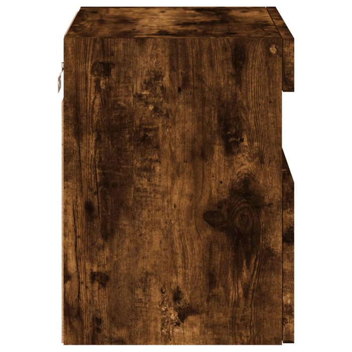 Comodă TV de perete cu lumini LED, stejar fumuriu, 40x30x40 cm - WALTI WALTI