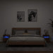 Comodă TV de perete cu LED, 2 buc. stejar fumuriu, 40x30x40 cm - WALTI WALTI