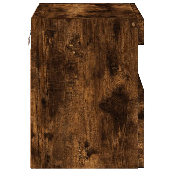 Comodă TV de perete cu LED, 2 buc. stejar fumuriu, 40x30x40 cm - WALTI WALTI