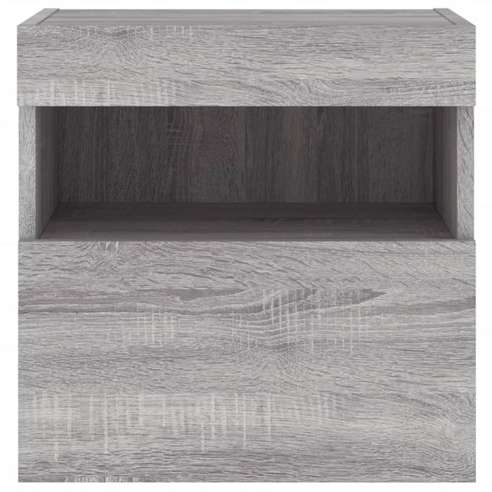 Comodă TV de perete cu lumini LED, gri sonoma, 40x30x40 cm - WALTI WALTI