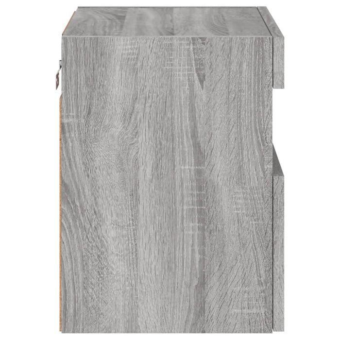 Comodă TV de perete cu lumini LED, gri sonoma, 40x30x40 cm - WALTI WALTI