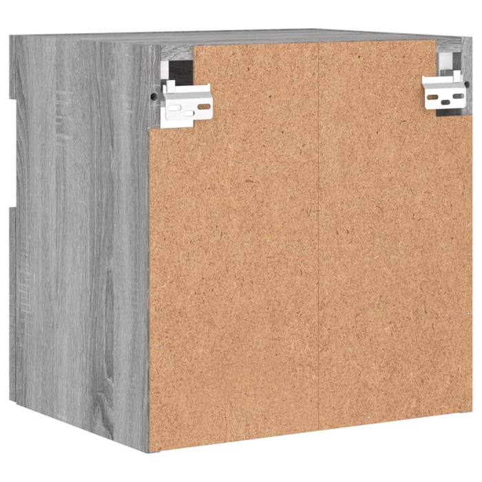 Comodă TV de perete cu lumini LED, gri sonoma, 40x30x40 cm - WALTI WALTI