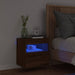 Comodă TV de perete cu lumini LED, stejar maro, 40x30x40 cm - WALTI WALTI