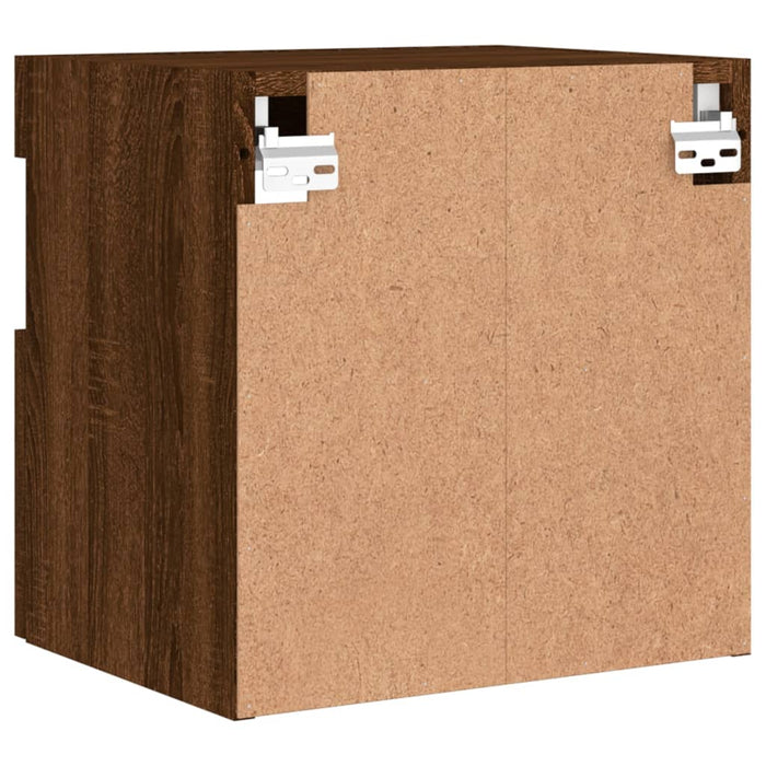 Comodă TV de perete cu lumini LED, stejar maro, 40x30x40 cm - WALTI WALTI