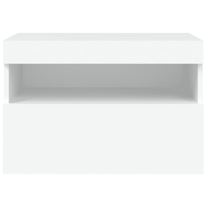 Comodă TV de perete cu lumini LED, alb, 60x30x40 cm - WALTI WALTI