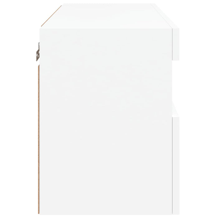 Comodă TV de perete cu lumini LED, alb, 60x30x40 cm - WALTI WALTI