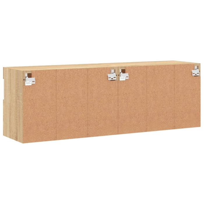 Comodă TV de perete cu LED, 2 buc. stejar sonoma, 60x30x40 cm - WALTI WALTI