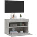 Comodă TV de perete cu lumini LED, gri beton, 60x30x40 cm - WALTI WALTI
