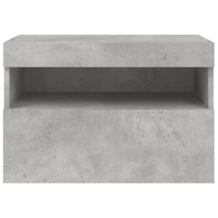 Comodă TV de perete cu lumini LED, gri beton, 60x30x40 cm - WALTI WALTI