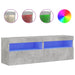 Comode TV de perete cu lumini LED 2 buc. gri beton 60x30x40 cm - WALTI WALTI