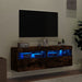 Comodă TV de perete cu LED, 2 buc. stejar fumuriu, 60x30x40 cm - WALTI WALTI