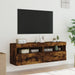 Comodă TV de perete cu LED, 2 buc. stejar fumuriu, 60x30x40 cm - WALTI WALTI