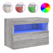Comodă TV de perete cu lumini LED, gri sonoma, 60x30x40 cm - WALTI WALTI