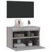 Comodă TV de perete cu lumini LED, gri sonoma, 60x30x40 cm - WALTI WALTI
