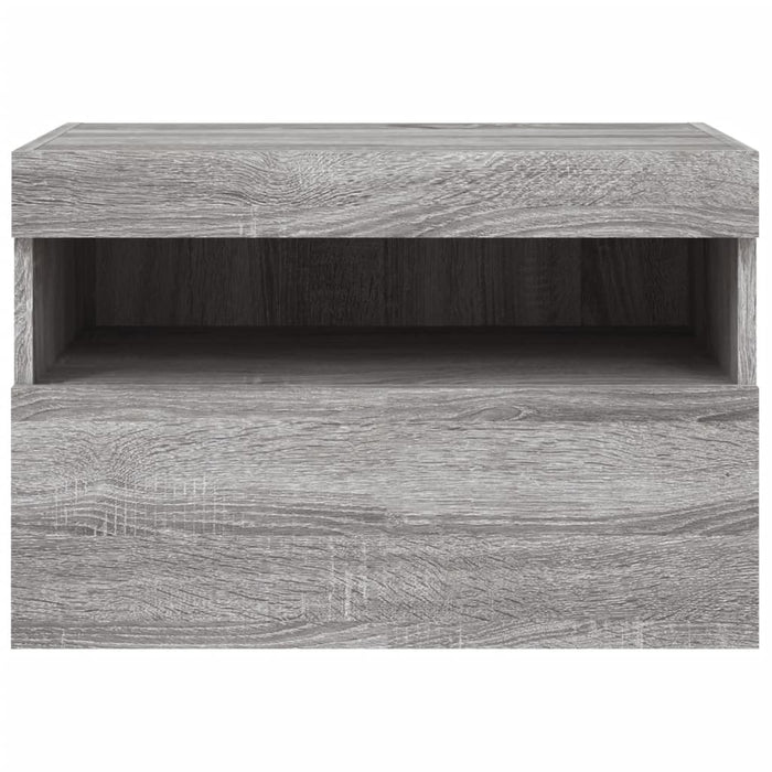 Comodă TV de perete cu lumini LED, gri sonoma, 60x30x40 cm - WALTI WALTI