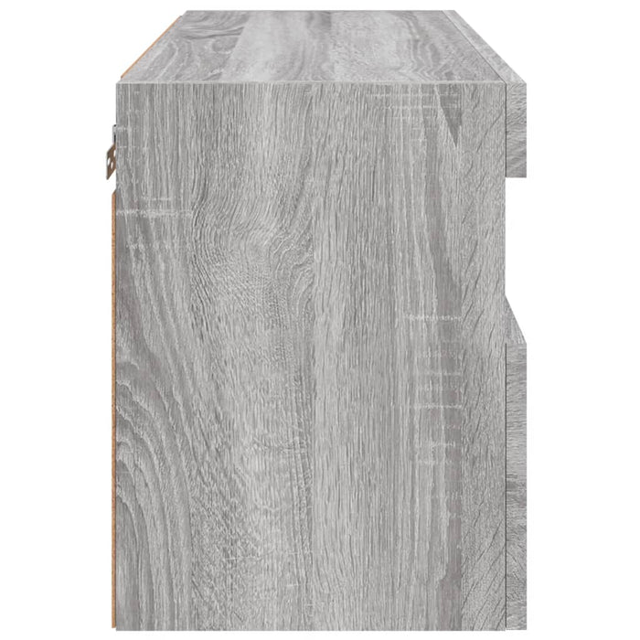 Comodă TV de perete cu lumini LED, gri sonoma, 60x30x40 cm - WALTI WALTI