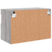 Comodă TV de perete cu lumini LED, gri sonoma, 60x30x40 cm - WALTI WALTI