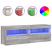 Comodă TV de perete cu LED, 2 buc, gri sonoma, 60x30x40 cm - WALTI WALTI