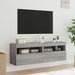 Comodă TV de perete cu LED, 2 buc, gri sonoma, 60x30x40 cm - WALTI WALTI