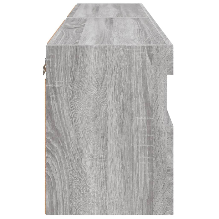 Comodă TV de perete cu LED, 2 buc, gri sonoma, 60x30x40 cm - WALTI WALTI