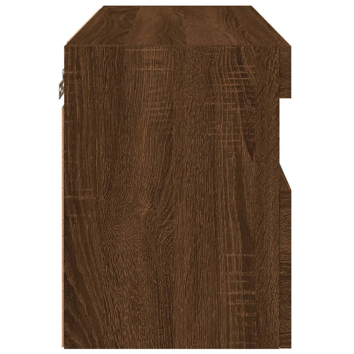 Comodă TV de perete cu lumini LED, stejar maro, 60x30x40 cm - WALTI WALTI