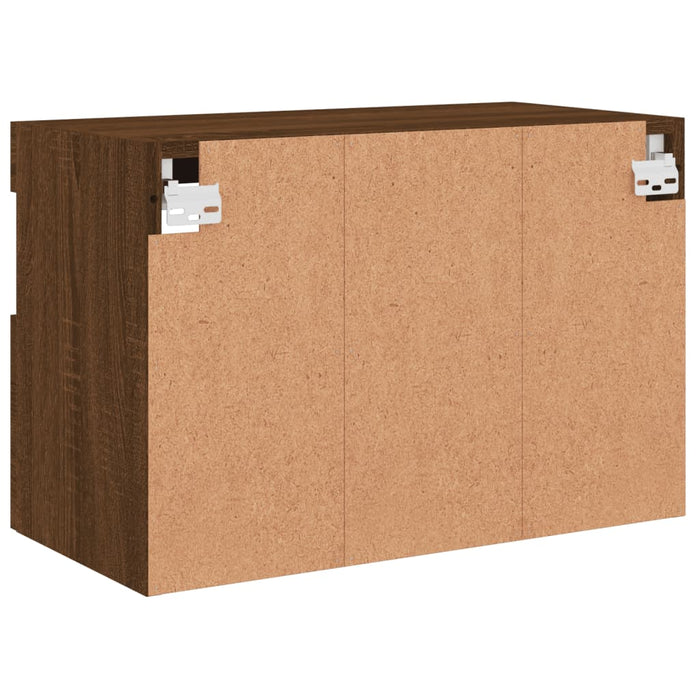 Comodă TV de perete cu lumini LED, stejar maro, 60x30x40 cm - WALTI WALTI