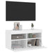 Comodă TV de perete cu lumini LED, alb, 80x30x40 cm - WALTI WALTI
