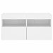 Comodă TV de perete cu lumini LED, alb, 80x30x40 cm - WALTI WALTI