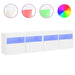Comode TV de perete cu lumini LED, 2 buc., alb, 80x30x40 cm - WALTI WALTI
