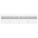 Comode TV de perete cu lumini LED, 2 buc., alb, 80x30x40 cm - WALTI WALTI