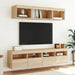Comodă TV de perete cu LED, 2 buc. stejar sonoma, 80x30x40 cm - WALTI WALTI