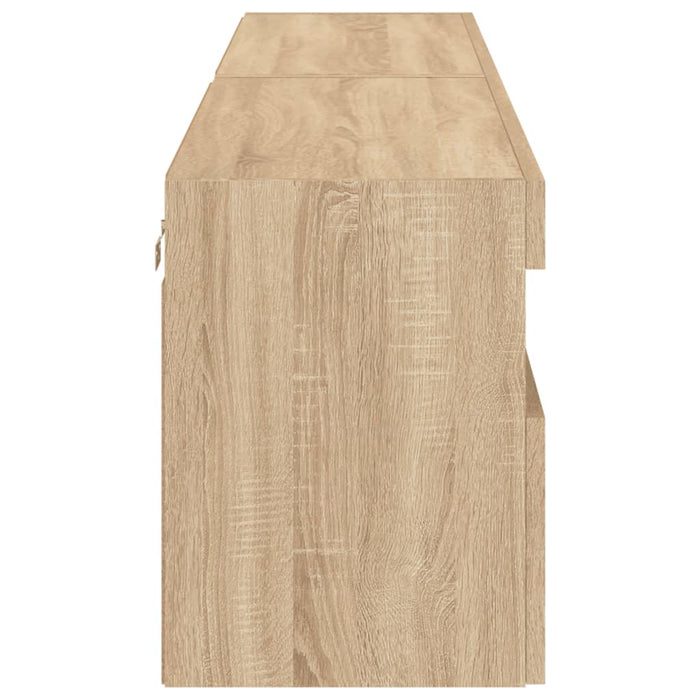 Comodă TV de perete cu LED, 2 buc. stejar sonoma, 80x30x40 cm - WALTI WALTI
