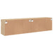 Comodă TV de perete cu LED, 2 buc. stejar sonoma, 80x30x40 cm - WALTI WALTI