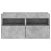 Comodă TV de perete cu lumini LED, gri beton, 80x30x40 cm - WALTI WALTI