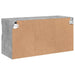 Comodă TV de perete cu lumini LED, gri beton, 80x30x40 cm - WALTI WALTI