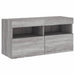 Comodă TV de perete cu lumini LED, gri sonoma, 80x30x40 cm - WALTI WALTI