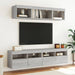 Comodă TV de perete cu lumini LED, gri sonoma, 80x30x40 cm - WALTI WALTI