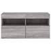 Comodă TV de perete cu lumini LED, gri sonoma, 80x30x40 cm - WALTI WALTI