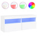 Comodă TV de perete cu lumini LED, alb, 100x30x40 cm - WALTI WALTI