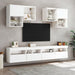 Comodă TV de perete cu lumini LED, alb, 100x30x40 cm - WALTI WALTI