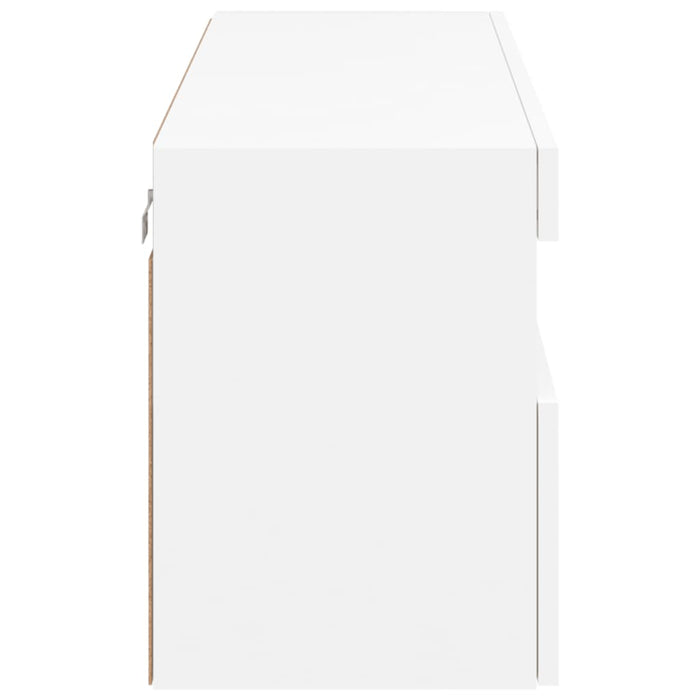 Comodă TV de perete cu lumini LED, alb, 100x30x40 cm - WALTI WALTI