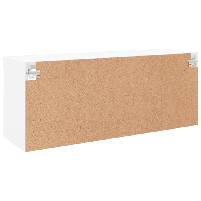 Comodă TV de perete cu lumini LED, alb, 100x30x40 cm - WALTI WALTI