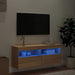 Comodă TV de perete cu lumini LED, stejar sonoma, 100x30x40 cm - WALTI WALTI