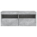Comodă TV de perete cu lumini LED, gri beton, 100x30x40 cm - WALTI WALTI