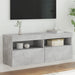Comodă TV de perete cu lumini LED, gri beton, 100x30x40 cm - WALTI WALTI